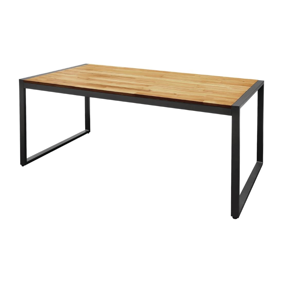 Bolero Steel & Acacia Industrial Table - 1800x900mm