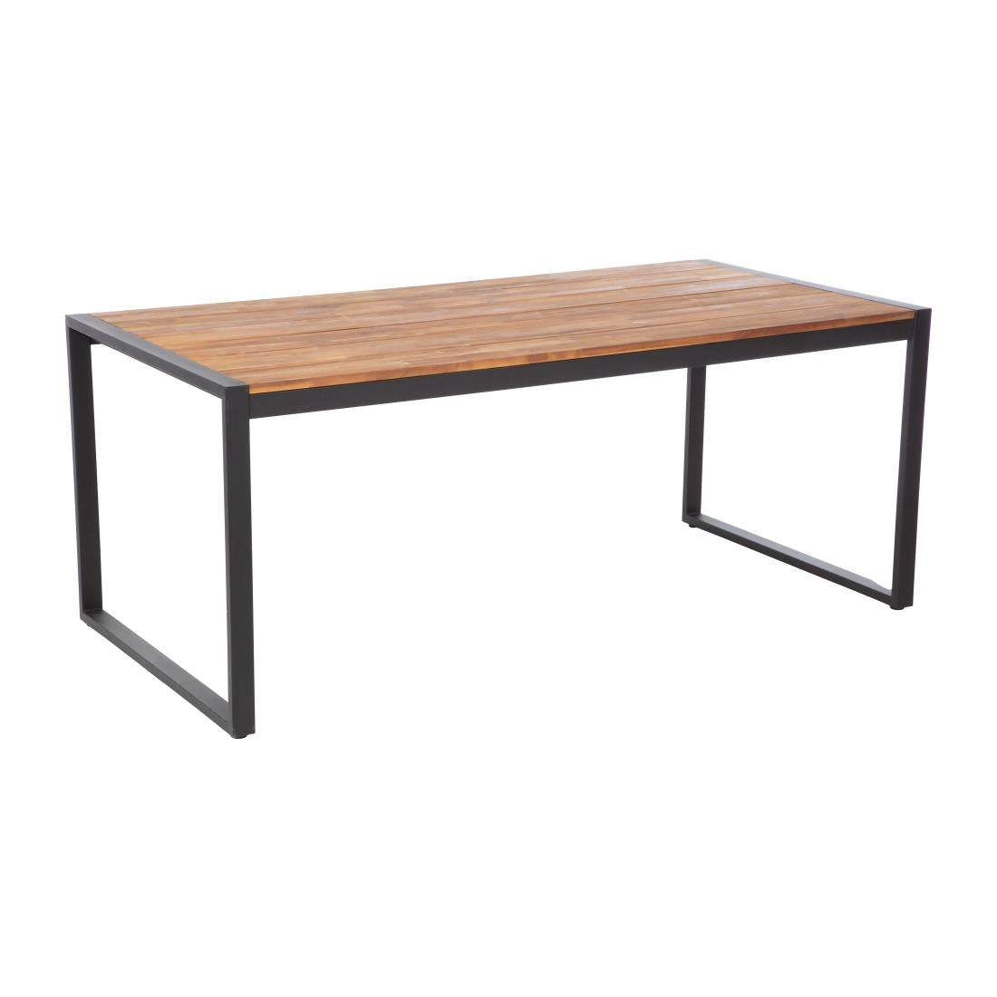 Bolero Steel & Acacia Industrial Table - 1800x900mm