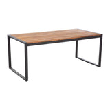 Bolero Steel & Acacia Industrial Table - 1800x900mm