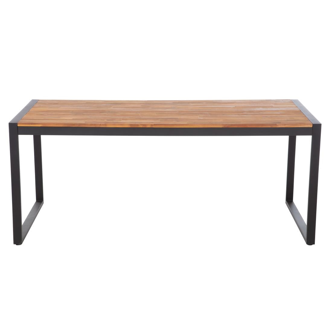 Bolero Steel & Acacia Industrial Table - 1800x900mm