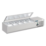 Polar G-Series Counter Top Prep Fridge with Lid - 5 x GN 1/4