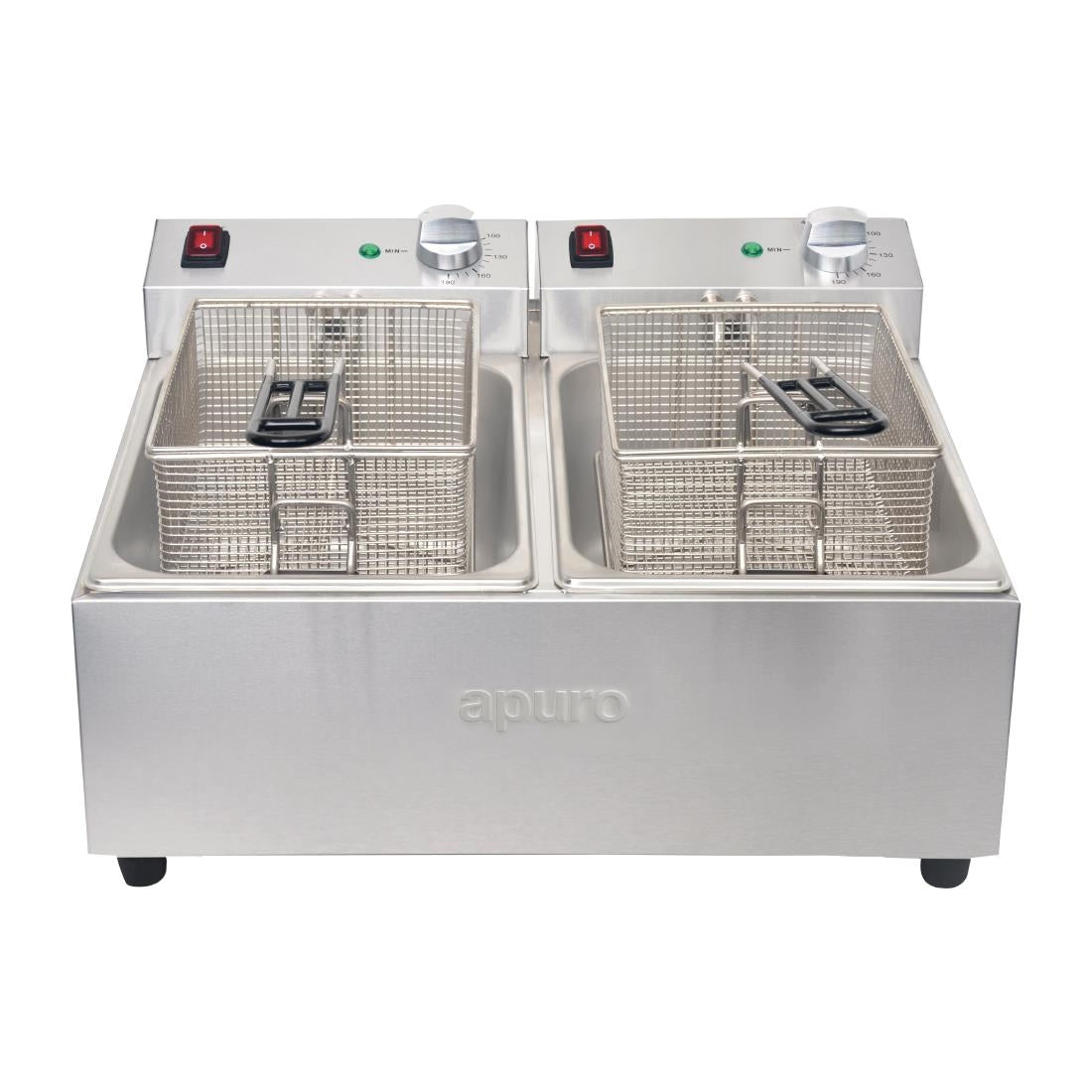 Apuro Double Deep Fryer - 2x5Ltr