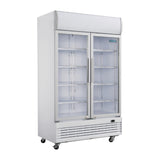 Polar G-Series Upright Display Cooler with Light Box Hinged Door - 950Ltr