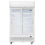 Polar G-Series Upright Display Cooler with Light Box Sliding Door - 950Ltr