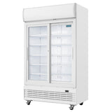 Polar G-Series Upright Display Cooler with Light Box Sliding Door - 950Ltr