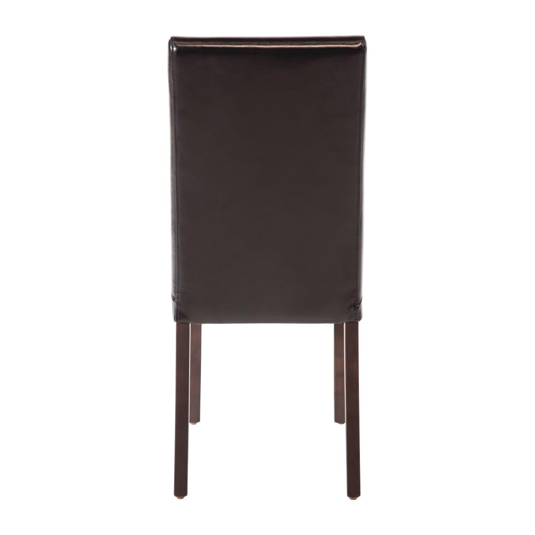 Bolero Faux Leather Dining Chair (Black) (Pack 2)