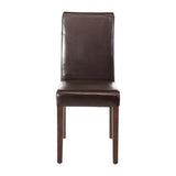 Bolero Faux Leather Dining Chair (Dark Brown) (Pack 2)