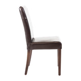 Bolero Faux Leather Dining Chair (Dark Brown) (Pack 2)