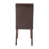 Bolero Faux Leather Dining Chair (Dark Brown) (Pack 2)