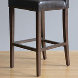 Bolero Black Faux Leather High Bar Stool with Full Back