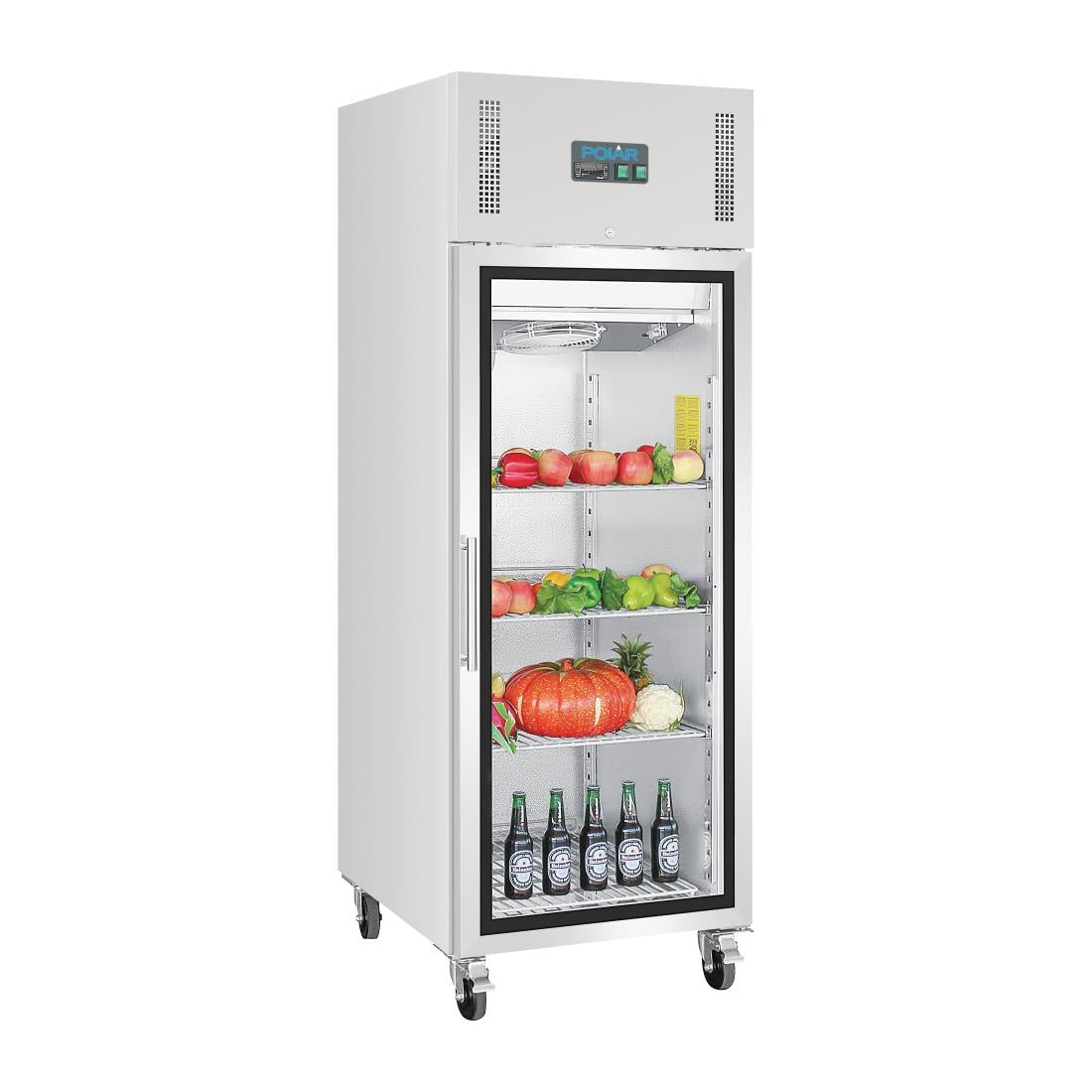 Polar G-Series Gastro Display Glass Door Fridge - 600Ltr