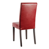 Bolero Faux Leather Dining Chair Dark Red (Box 2)