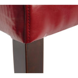 Bolero Faux Leather Dining Chair Dark Red (Box 2)