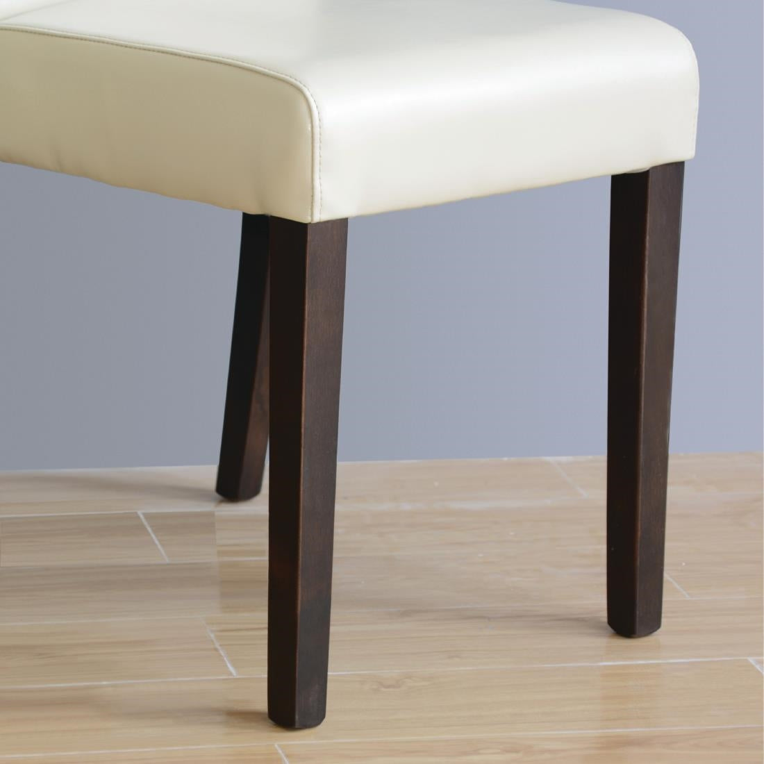 Bolero Faux Leather Dining Chair Cream (Box 2)