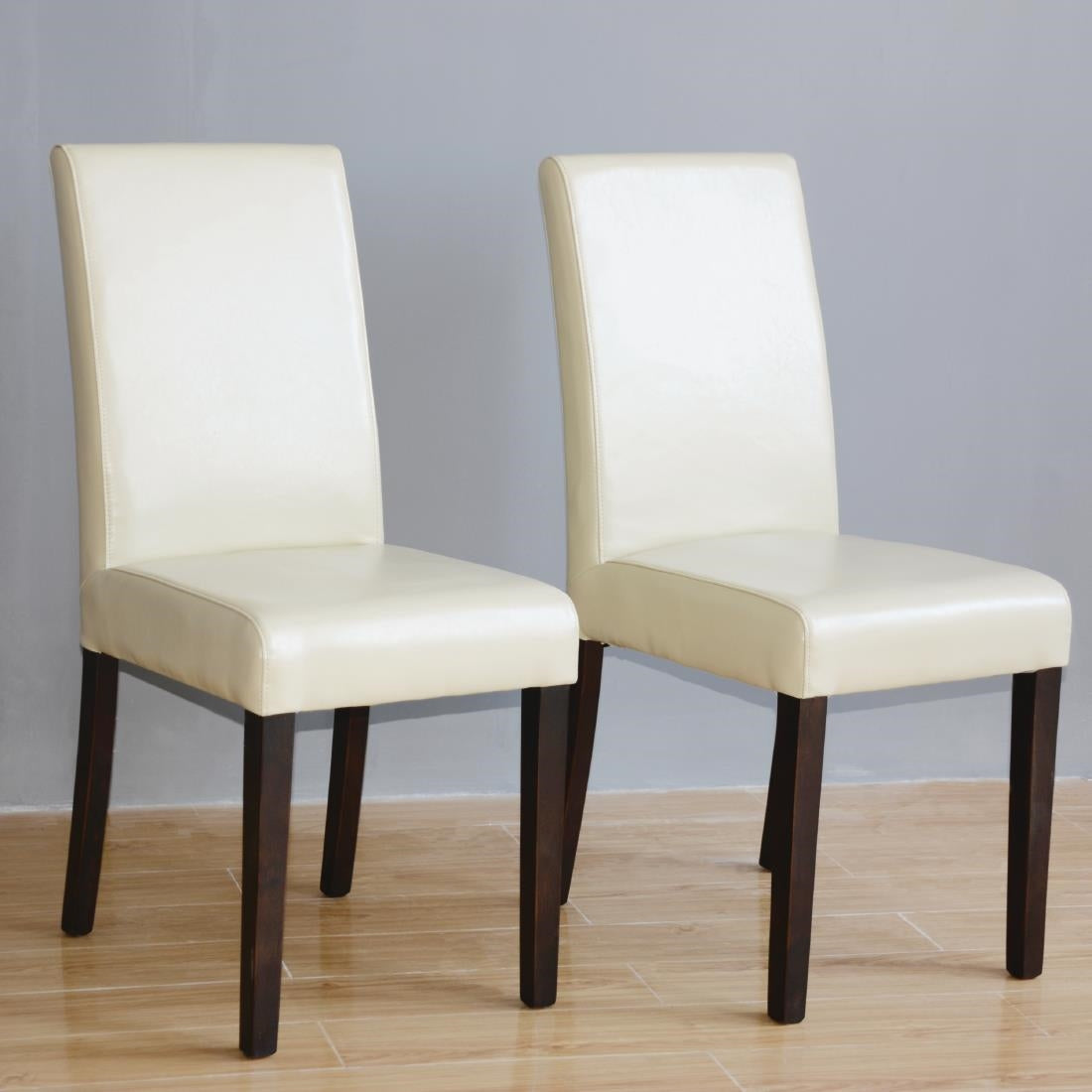 Bolero Faux Leather Dining Chair Cream (Box 2)