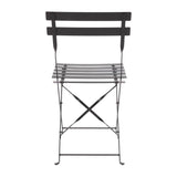 Bolero Black Pavement Style Steel Folding Chairs (Pack 2)