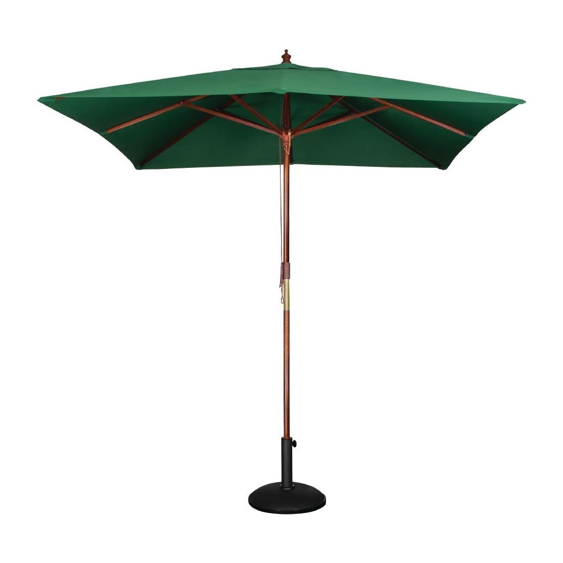 Bolero Green Square 2500mm Pulley Parasol