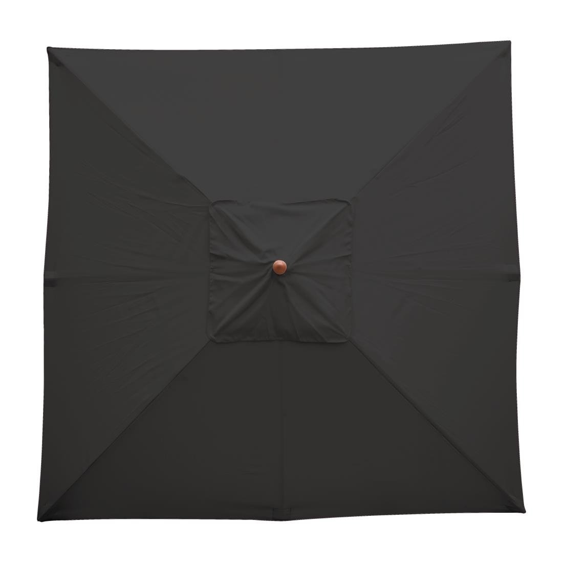 Bolero Black Square 2500mm Pulley Parasol