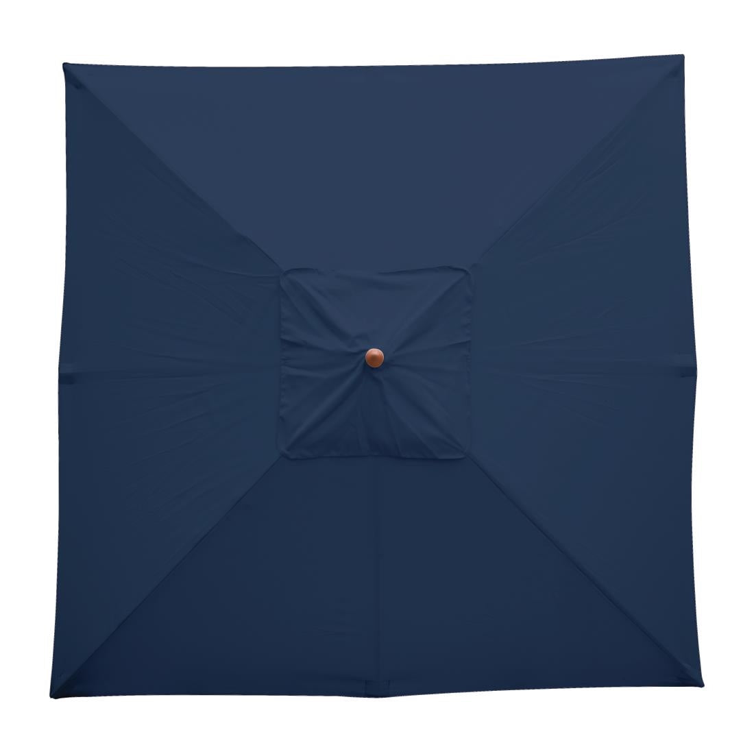 Bolero Navy Blue Square 2500mm Pulley Parasol