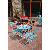 Bolero Red Pavement Style Steel Folding Chairs (Pack 2)