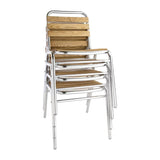 Bolero Aluminium & Ash Bistro Sidechair (Pack 4)