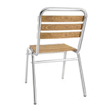 Bolero Aluminium & Ash Bistro Sidechair (Pack 4)