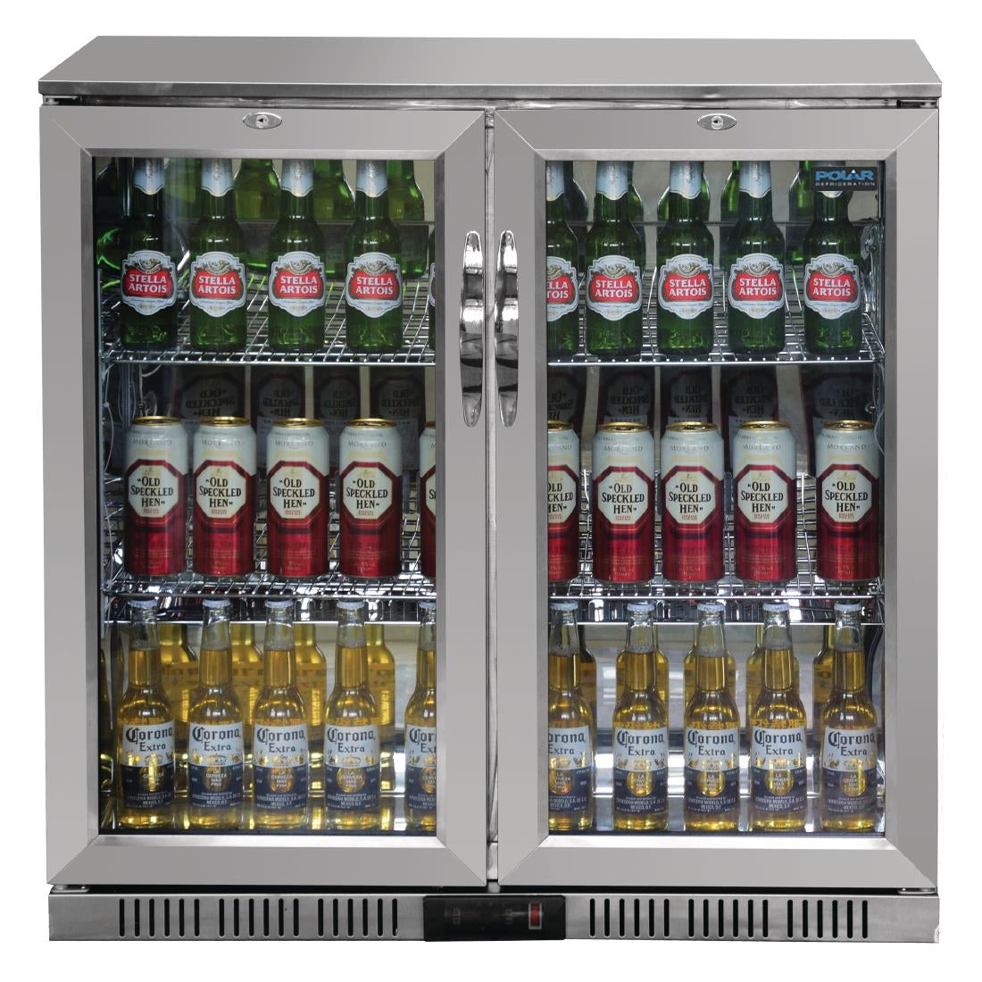 Back Bar Cooler with Hinged Doors