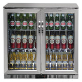 Back Bar Cooler with Hinged Doors