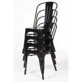 Bolero Black Steel Bistro Side Chair (Pack 4)