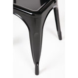 Bolero Black Steel Bistro Side Chair (Pack 4)