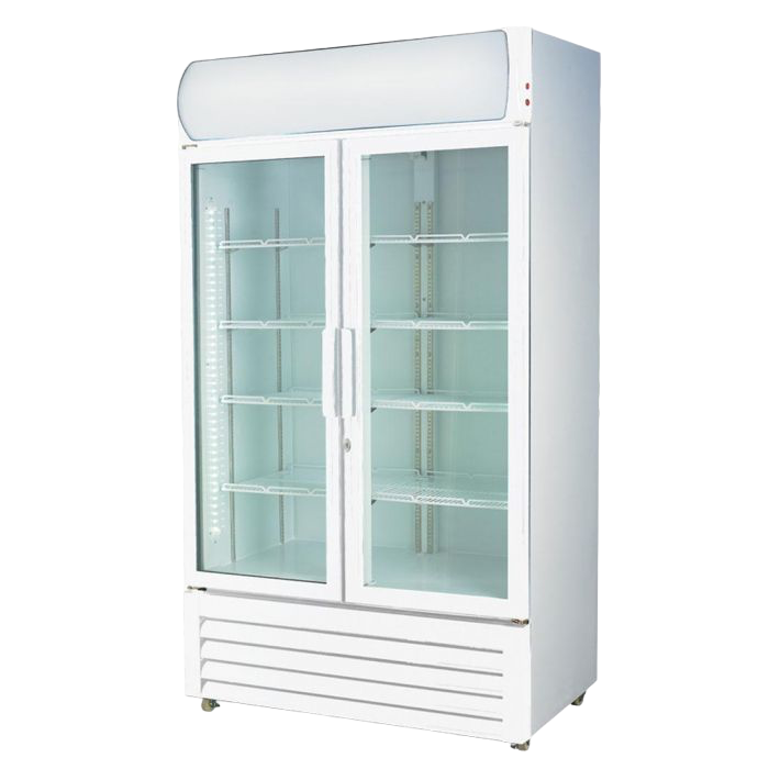 Thermaster 1000L Colourbond Upright Beverage Fridge 2 Doors White LG-1000P