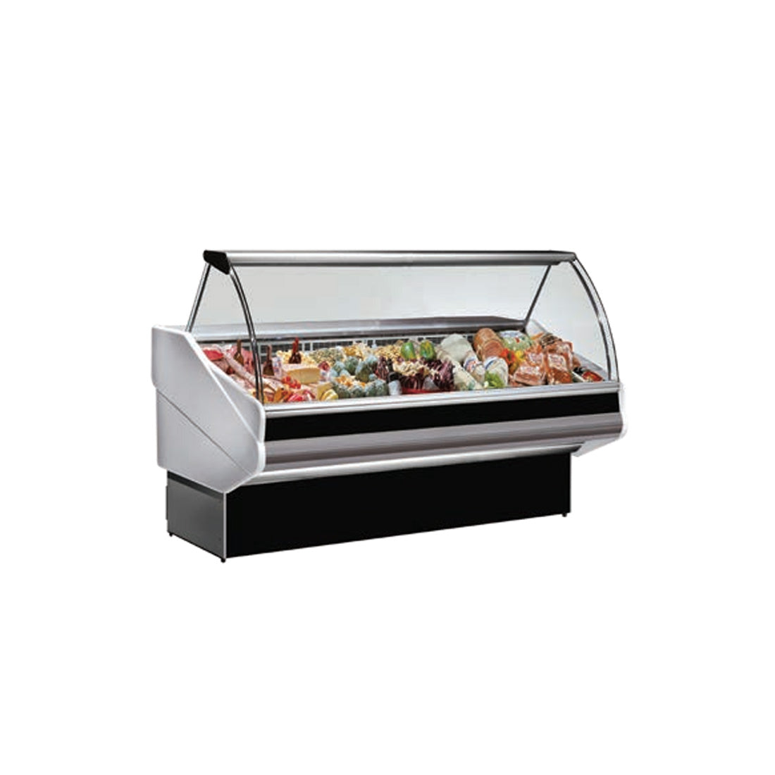 PAN1500 - Curved front glass deli display