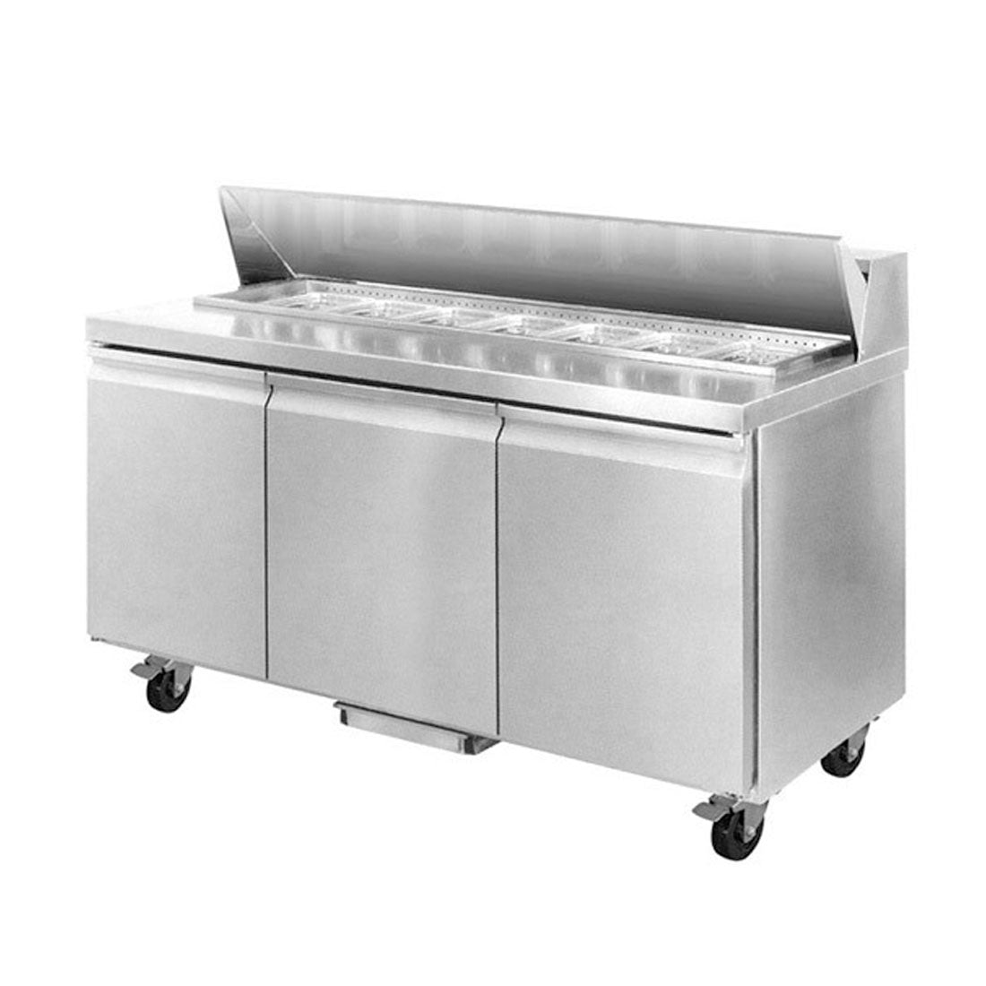 SLB200 Three Large Door Sandwich Bar 10 x 1/3 Pans