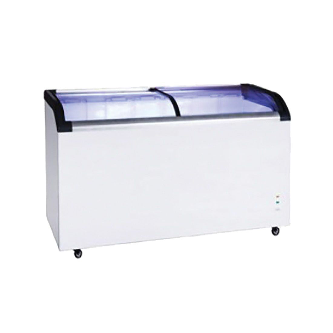 Chest freezer with castors