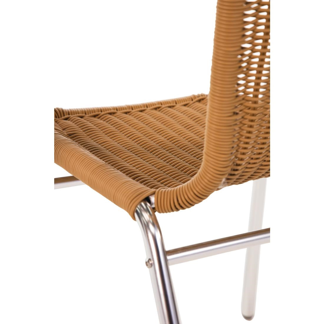 Natural Wicker Chair with Aluminium