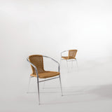 Natural Wicker Chair with Aluminium