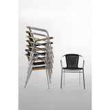 Natural Wicker Chair with Aluminium