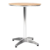 Bolero Round Pedestal Bistro Table Ash & Alu. Top - 600mm